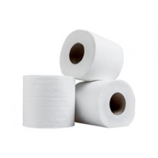 Туалетная бумага из макулатуры 1 сл белая со втулкой 'Радуга' 35мет вес 100гр.  